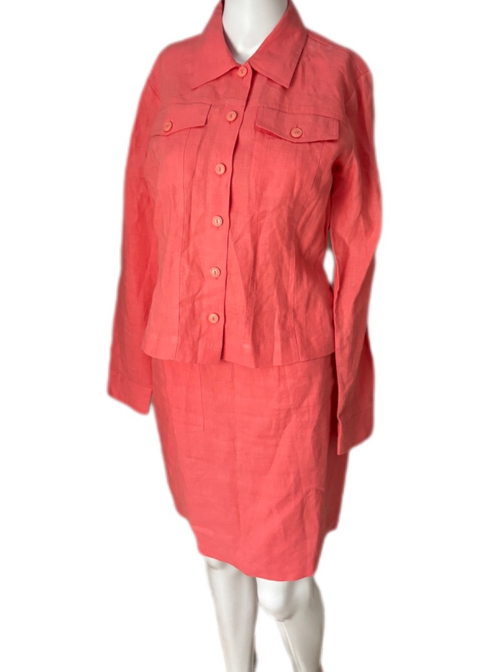 Women's Coral Pencil Skirt and Jacket - Classic Tailored Style